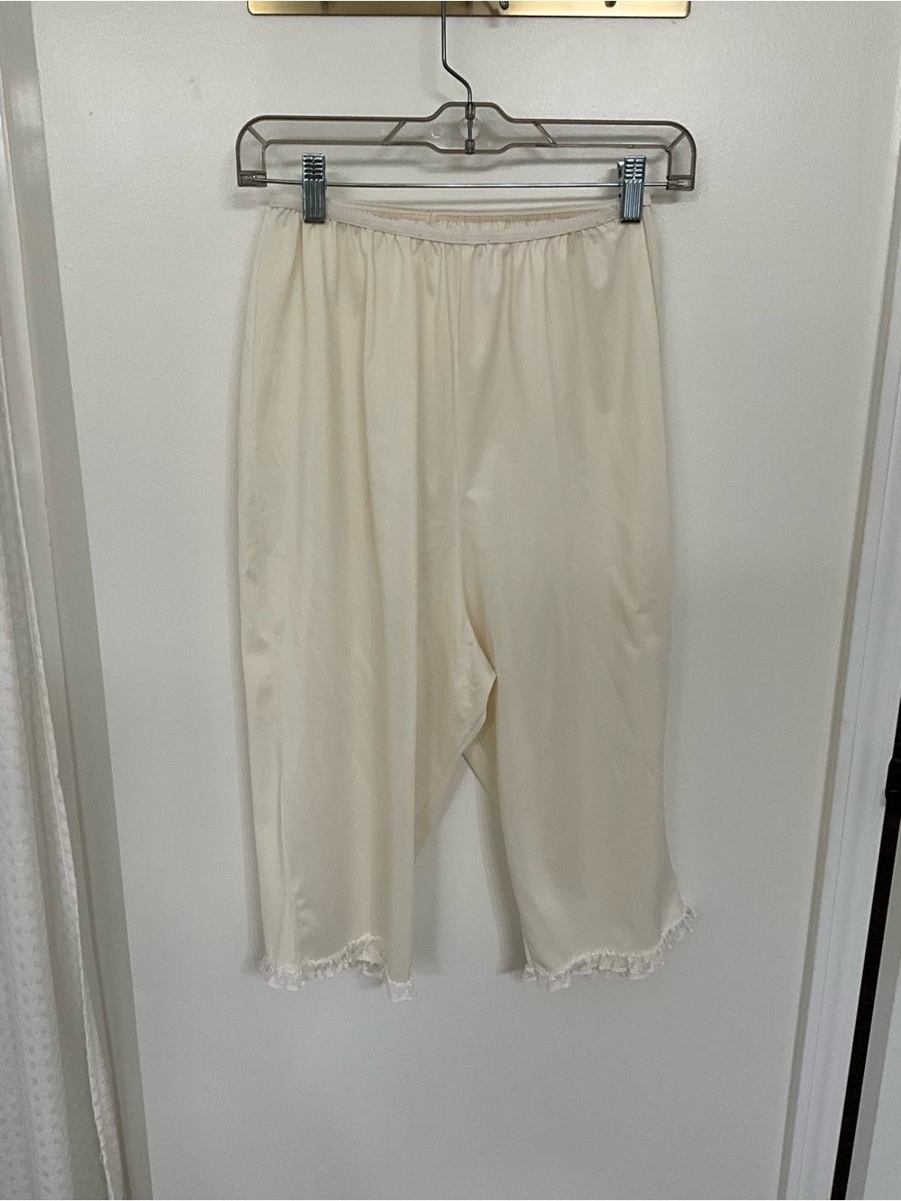 Vintage Ivory Pettipants Split Slip Lace Trim Made in USA